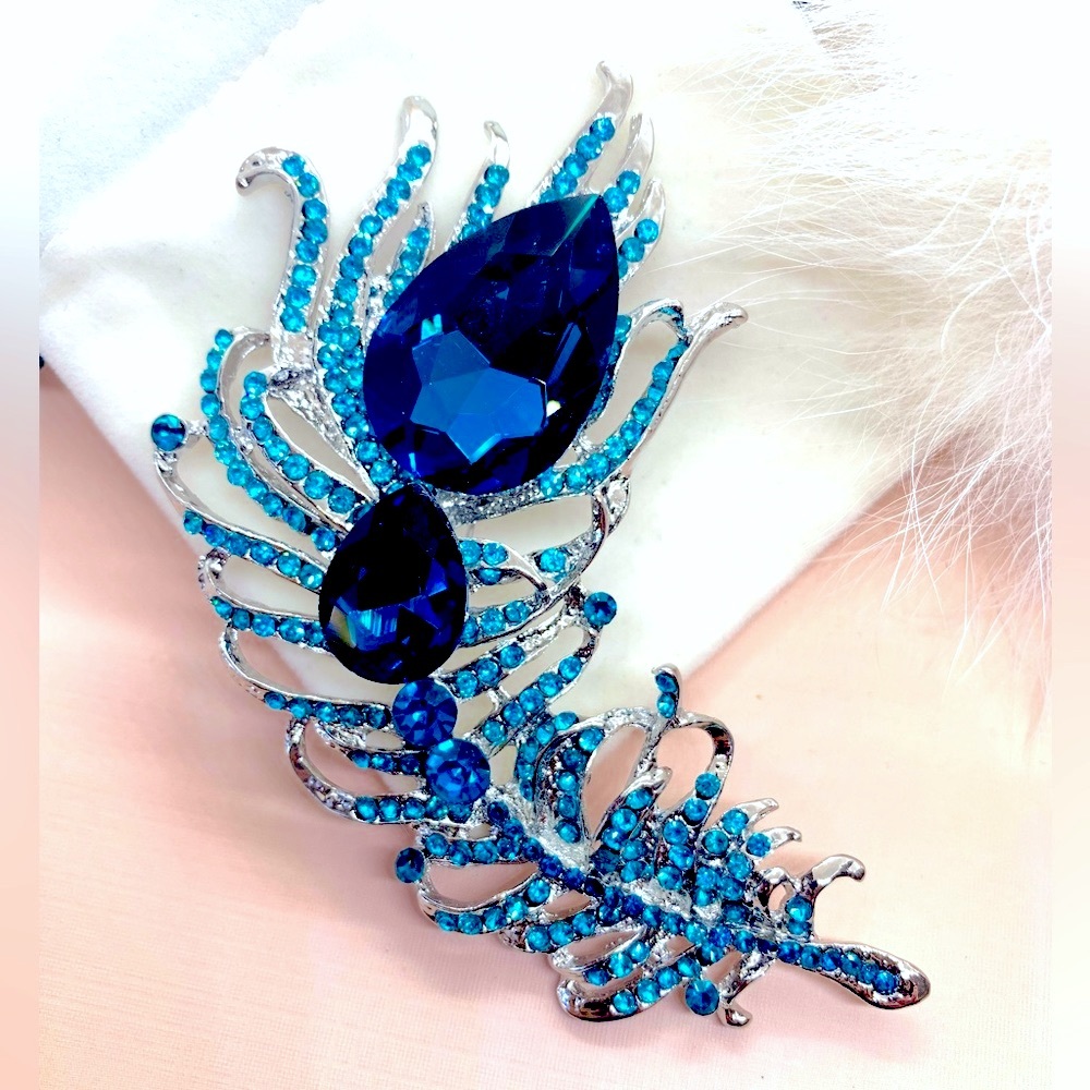 Gorgeous Big Feather Brooch